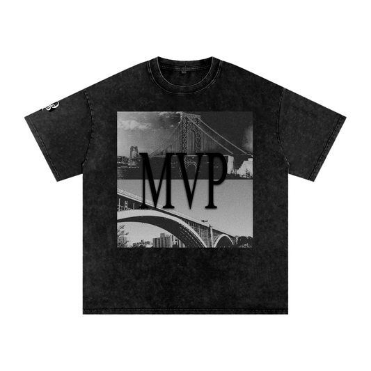 "MVP" Snow Washed Oversized Cotton T-Shirt